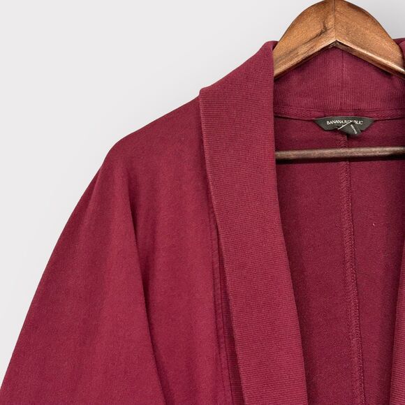 Banana Republic Factory Open Circular Cardigan Women M Red Long Sleeve Knit F02 - Picture 3 of 11